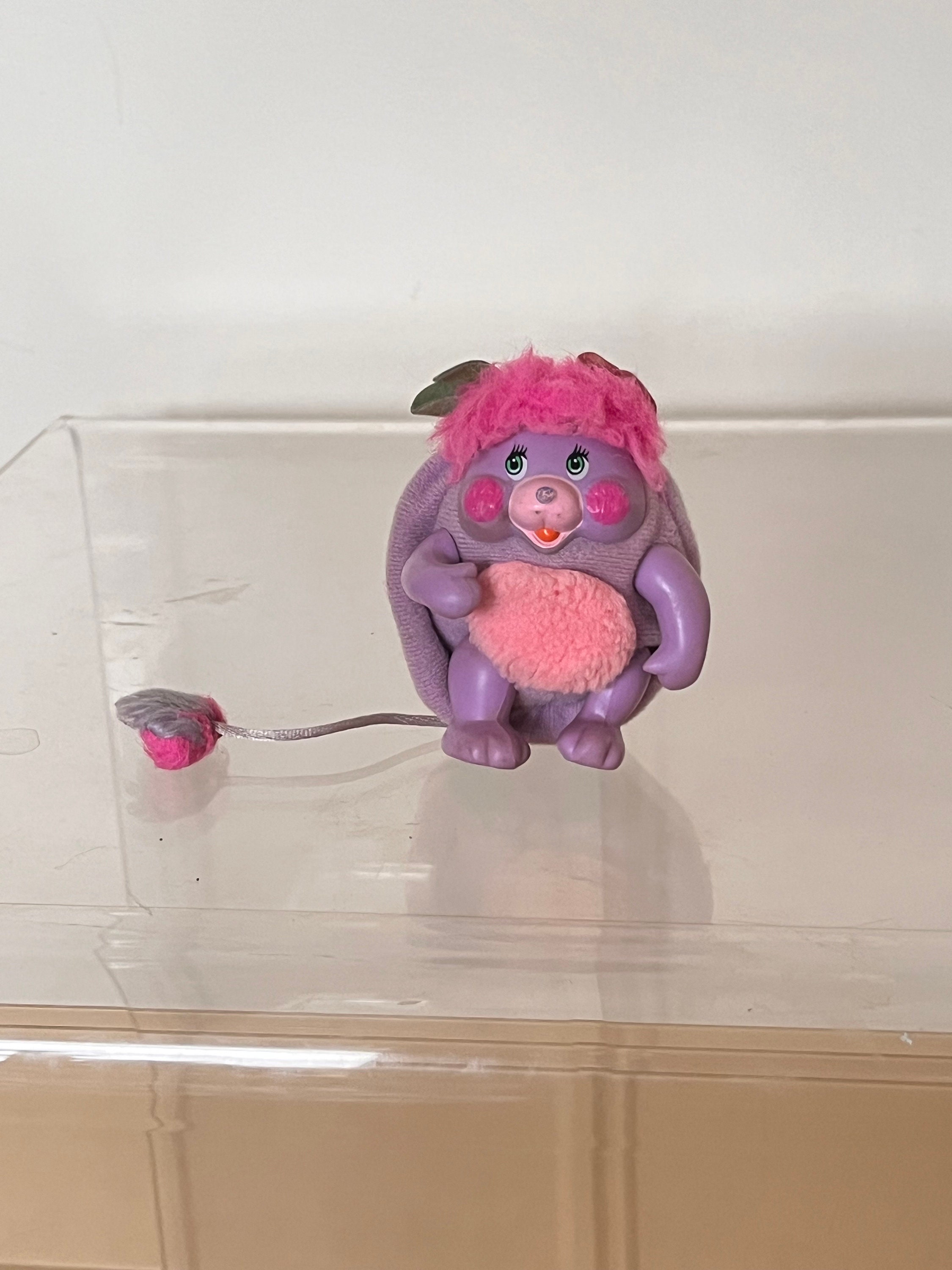 Vintage Popples Rose Mattel - Poupée Plastique Fabriquée En France - Années 80