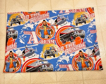 Vintage The A Team Twin Flat Sheet 1980s Excellent