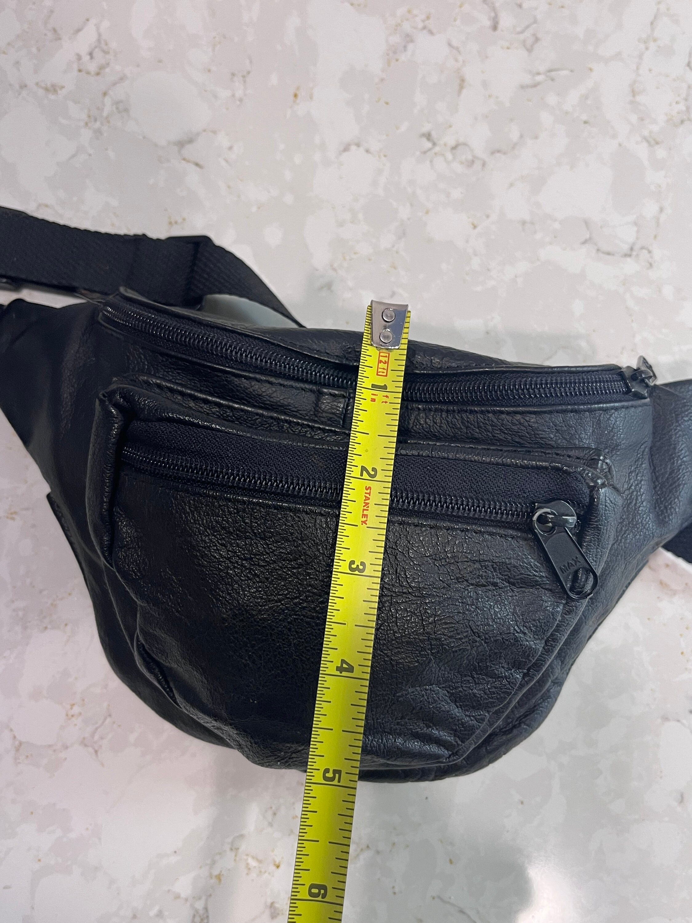 Vintage Leather Fanny Pack Black Leather Mexico - Etsy display picture 1