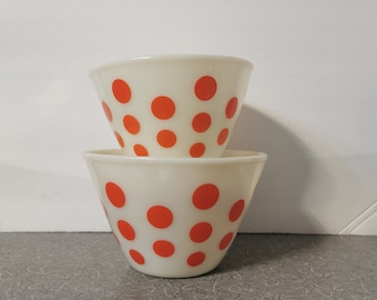 Fire King Red Dot Bowls