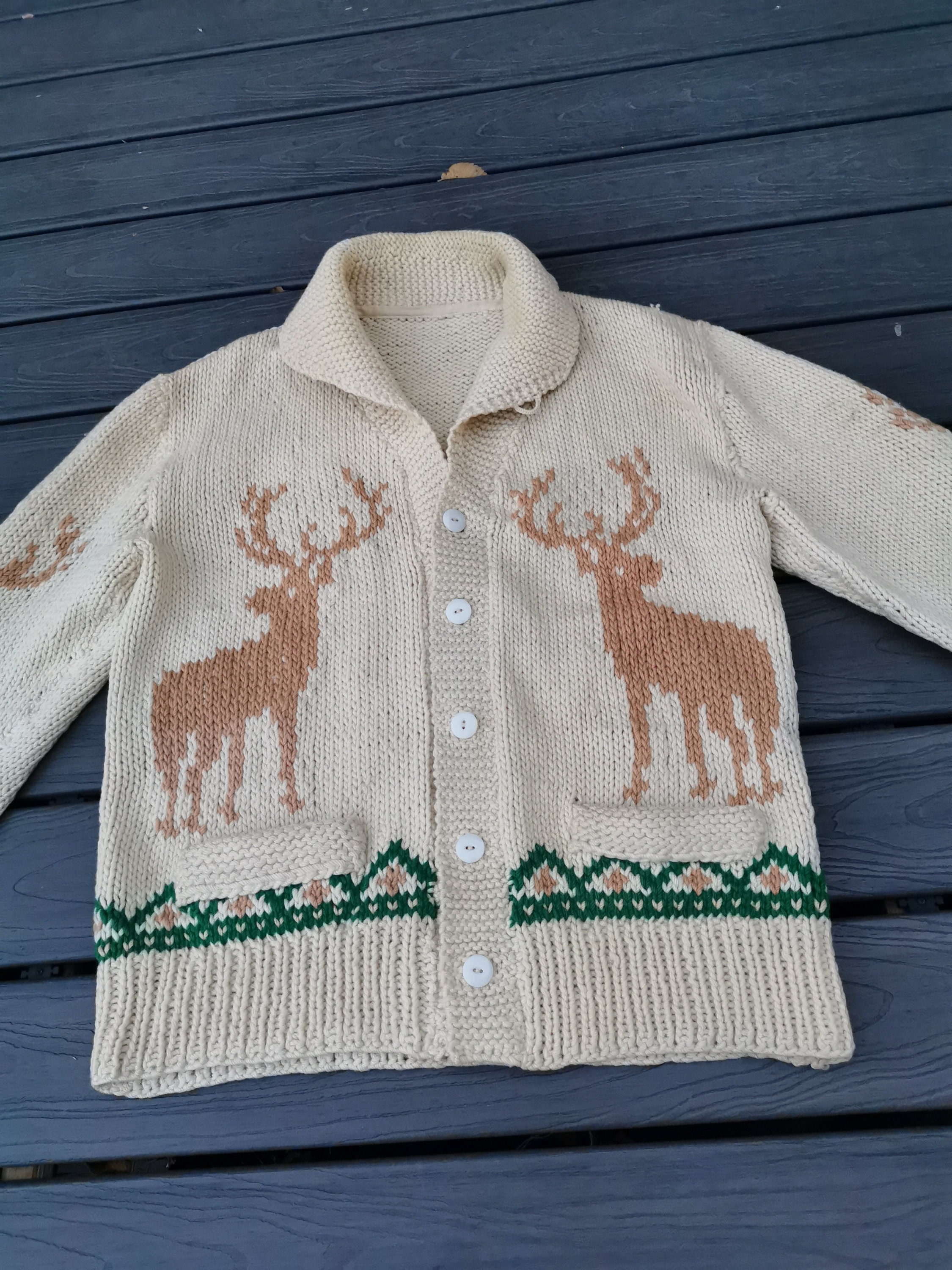 トップス ANDMARY Mary knit cowichan Camel ANDMARY】Mary knit cowichan