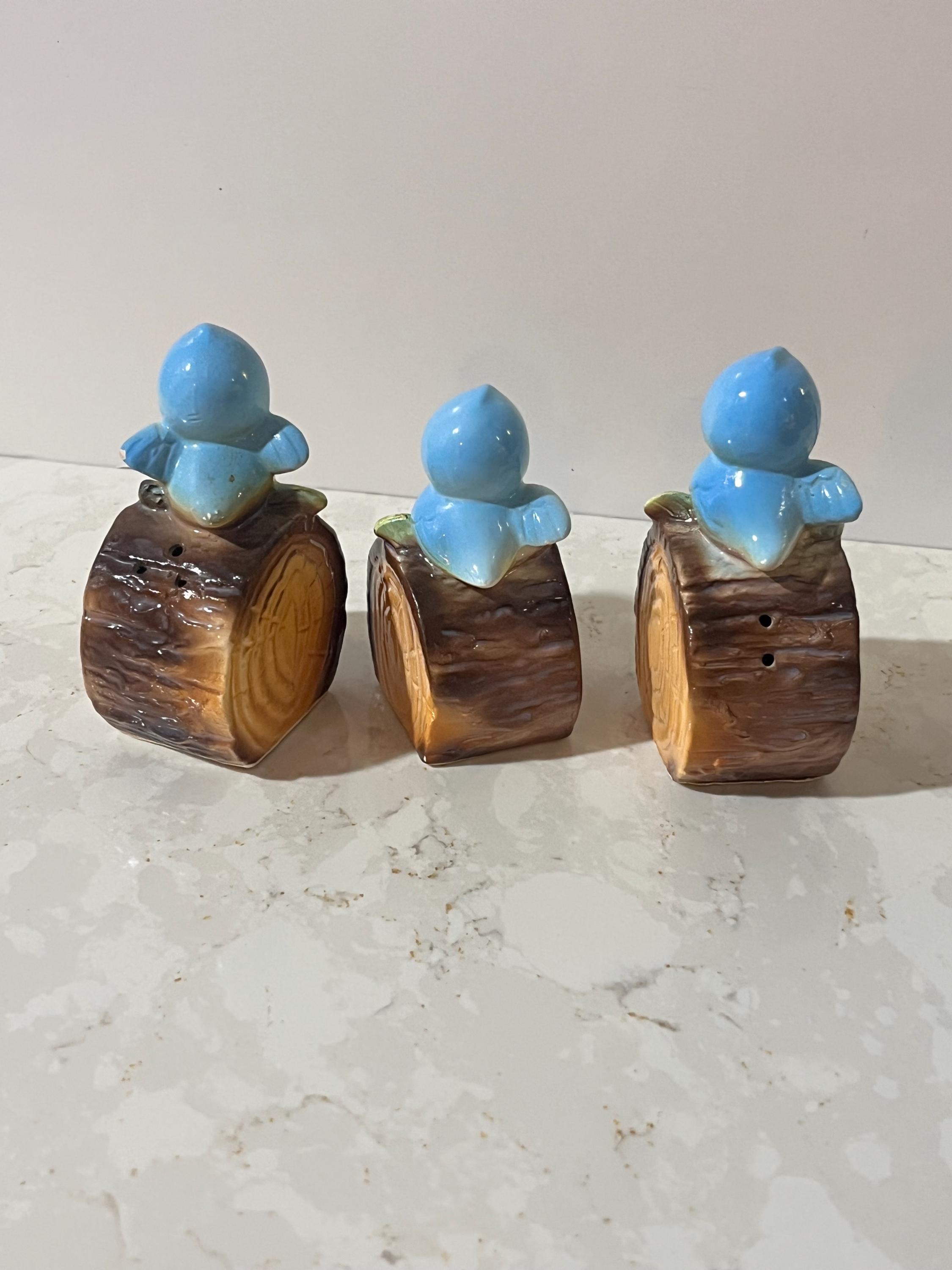 Vintage Norcrest Bluebird Toothpick Holder and Shaker Set - Etsy