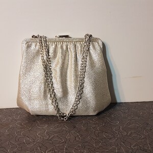 Shiny Silver Handbag 1950's Vintage Formal Bridal Handbag - Etsy