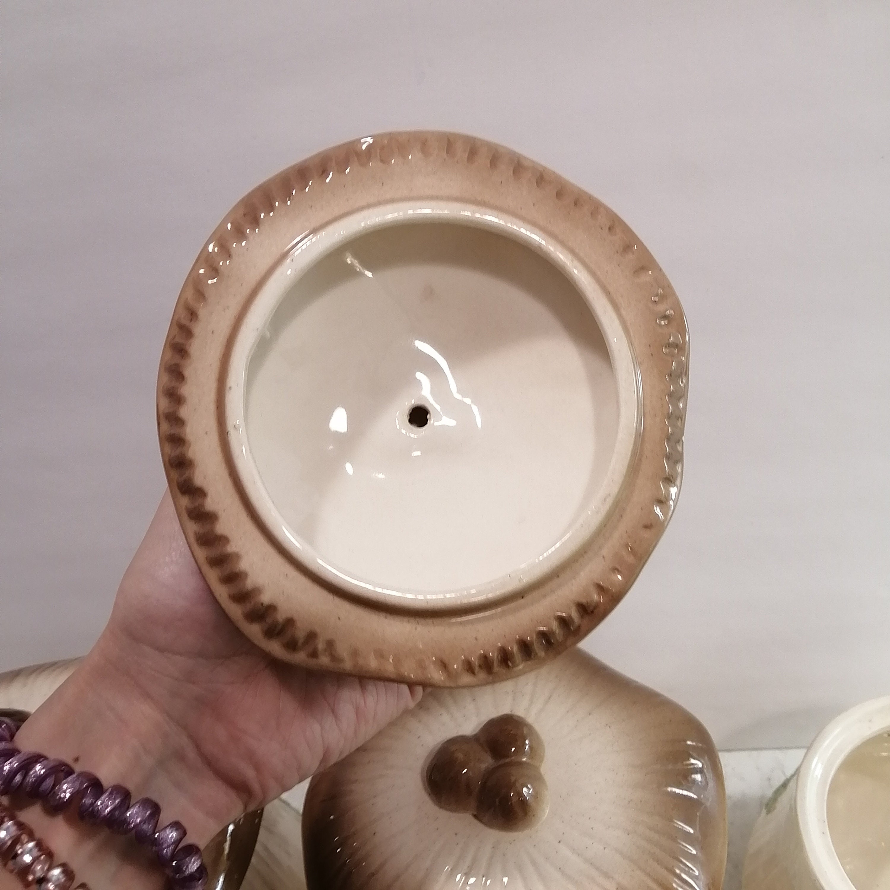 Vintage Mushroom Canister Set Ceramic - Etsy