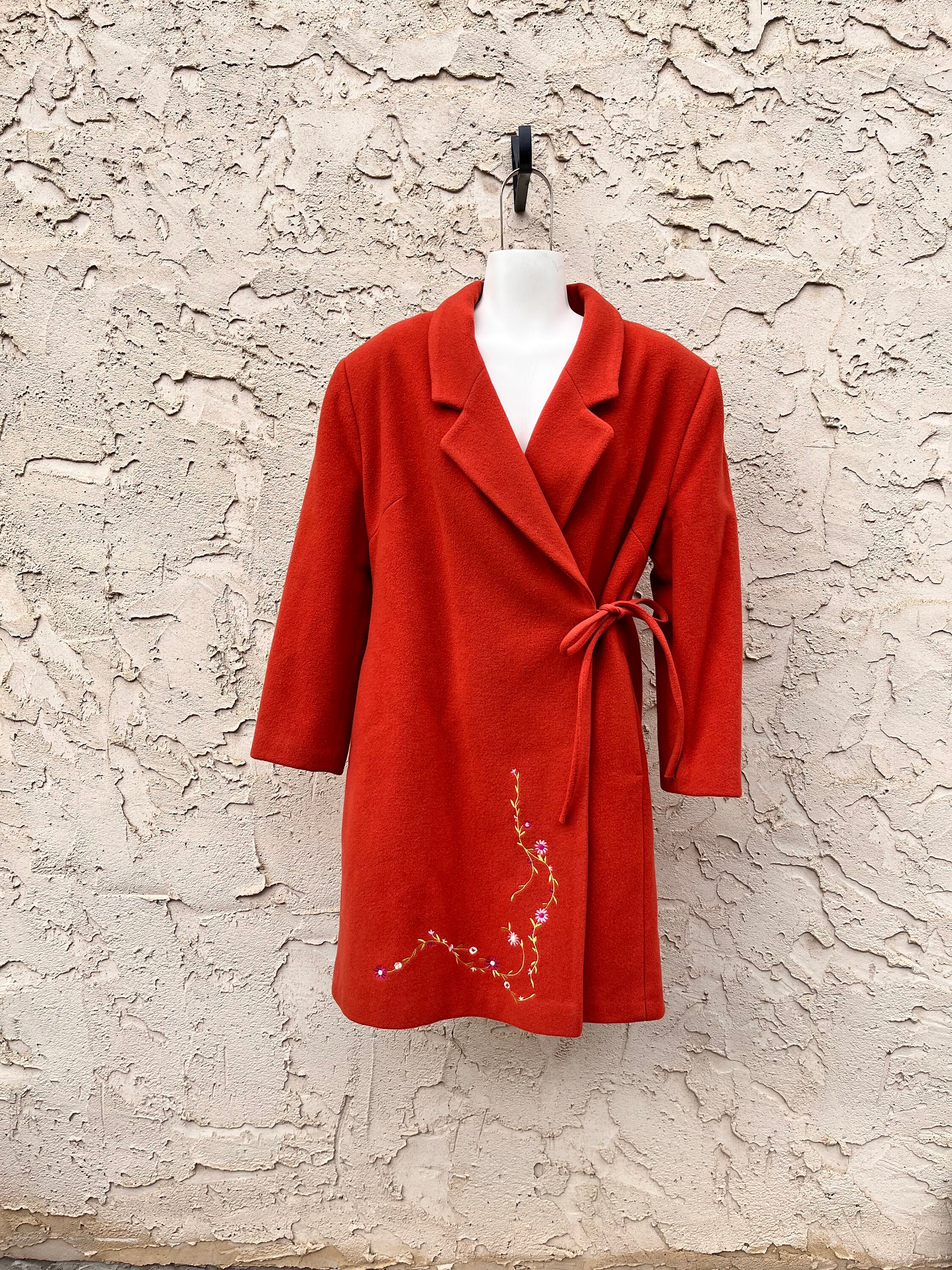 70s Wool Wrap Coat - Etsy Canada