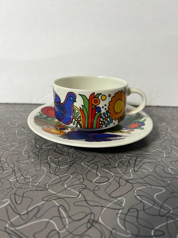 ビレロイ＆ボッホ　スープカップ＆ソーサー　4客組　フェニックスブルー ビレロイ＆ボッホスープカップ＆ソーサー4客組フェニックスブルー