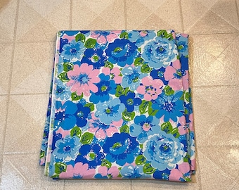 Beautiful Double Flat Sheet Wabasso Hippie Flower Power Fabric RARE STYLE
