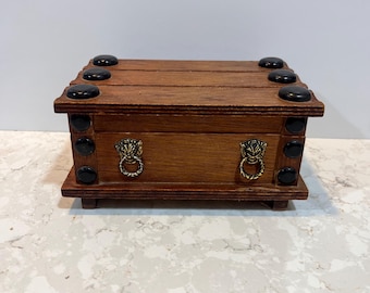 Vintage Treasure Chest Jewelry Box