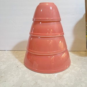Pyrex Pink Mixing Bowls 1950's