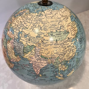 Vintage 9 Inch Crams Terrestrial Globe 1960's-70'a Vintage Modern Globe image 6