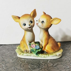 Vintage Kitsch Baby Deer Bambi Figurine Detailed