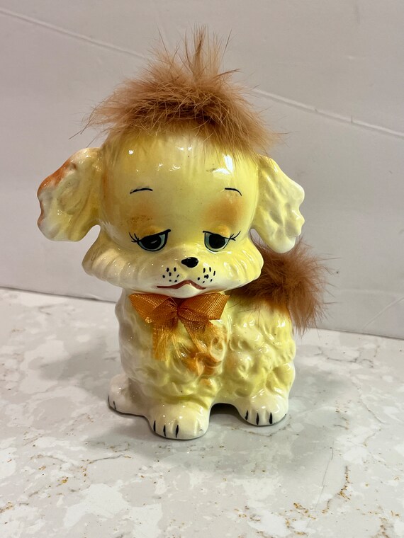 ビンテージEnesco製 Big eye Dog S&P 陶器 犬 フィギュリン ビンテージEnesco製 Big eye Dog S&P 陶器 犬 フィギュリン