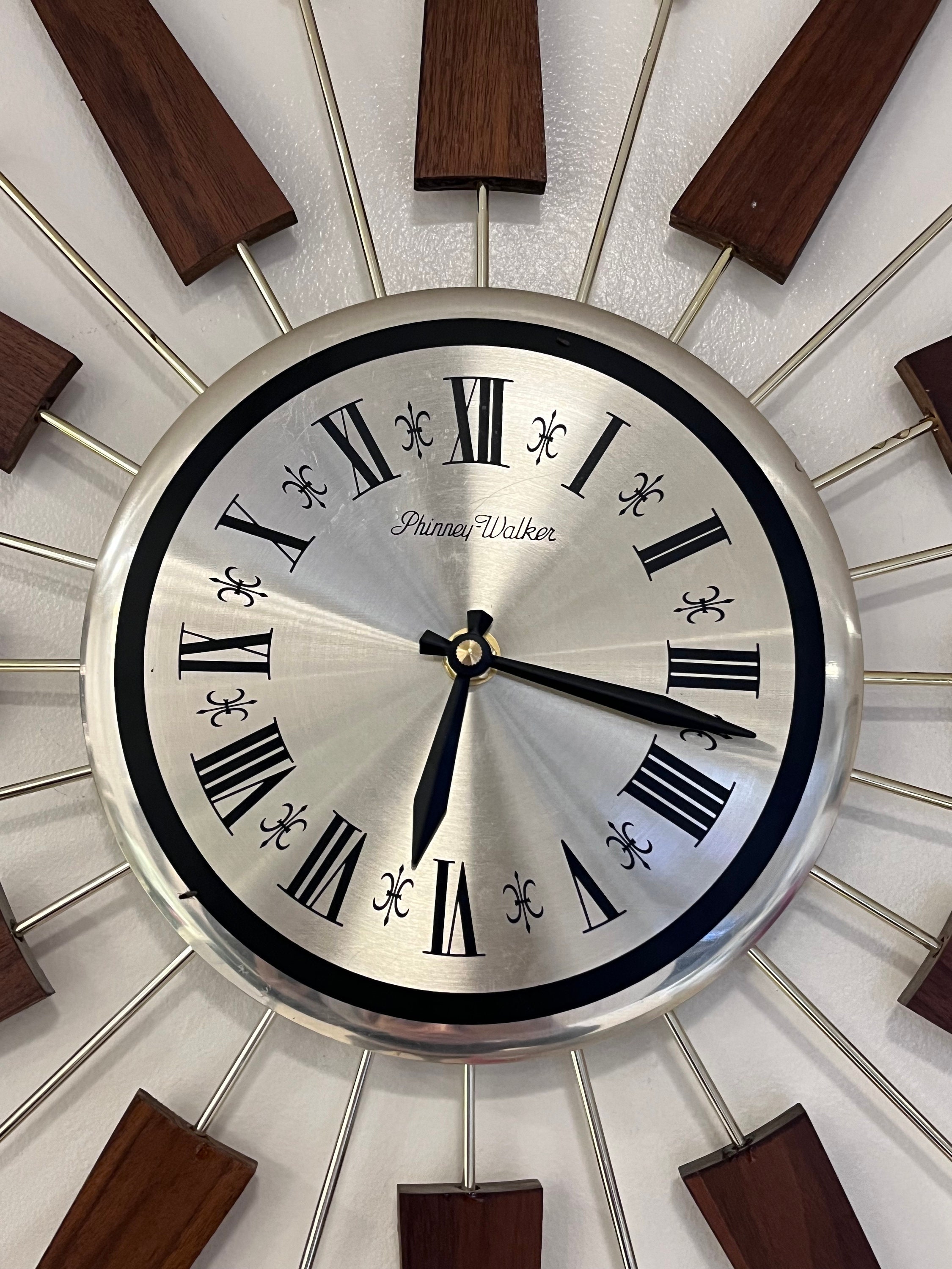 MCM Sunburst Starburst Clock Authentic Phinney Walker. 27 Inch