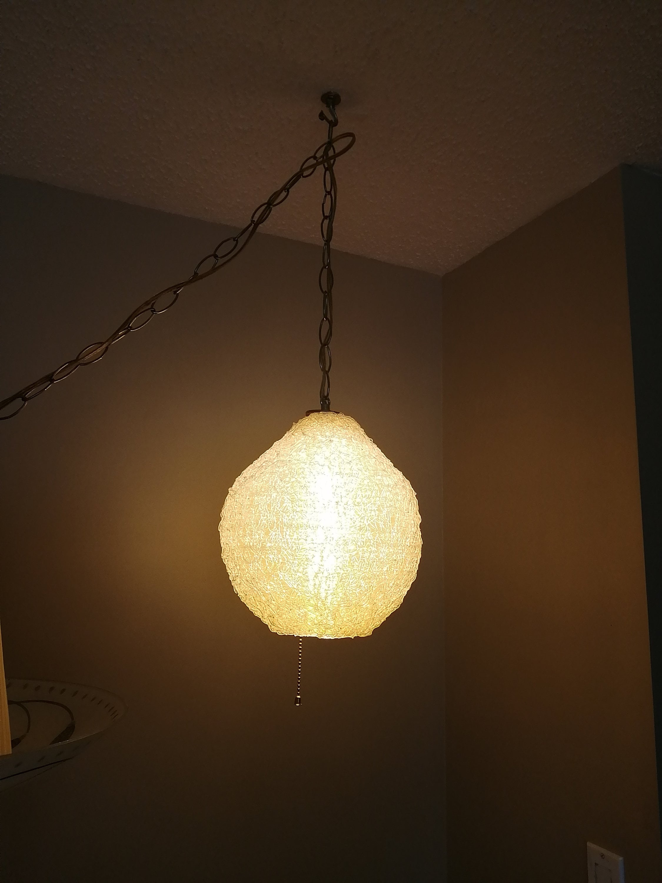 Lucite spaghetti store lamp