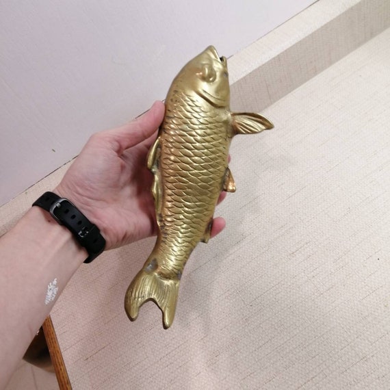 Vintage Brass Carp Koi Fish Solid Heavy Brass - Etsy
