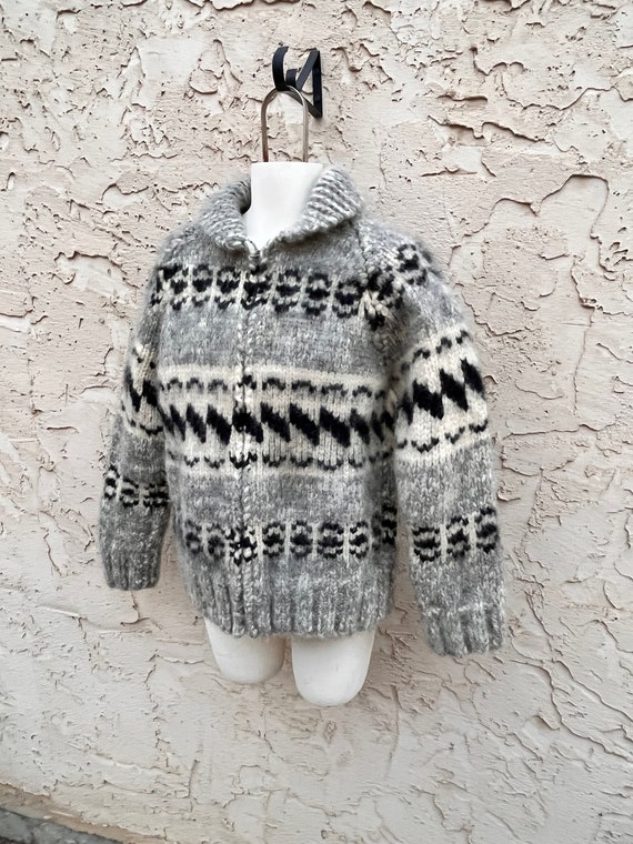 Vintage Wool Cowichan Sweater The Dude Style With… - image 2