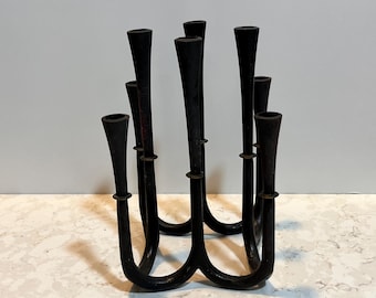 Vintage DANSK Candelabra Jens Quistgaard  Candle Holders Mid Century Modern Iron Brass