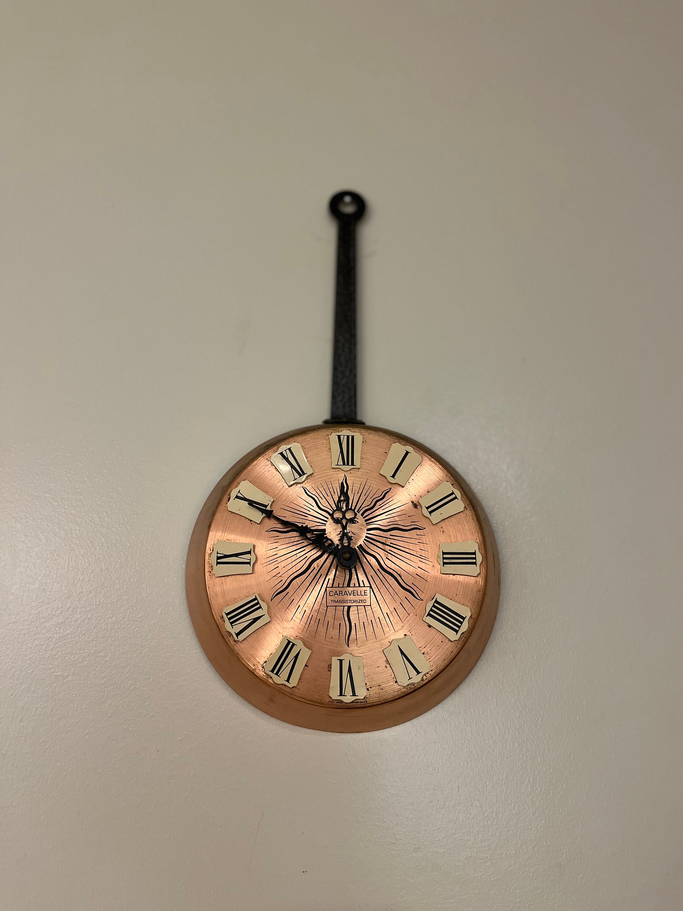 Pavan Quartz Copper Mini Anchor Analog Wall Clock, For Home and