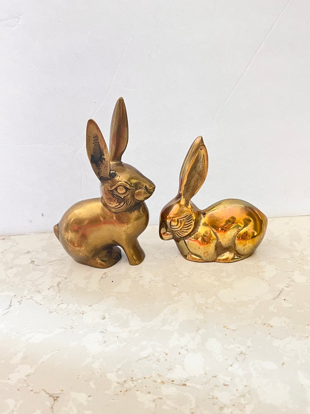 Vintage Brass Bunny Brass Rabbit Decor - Etsy