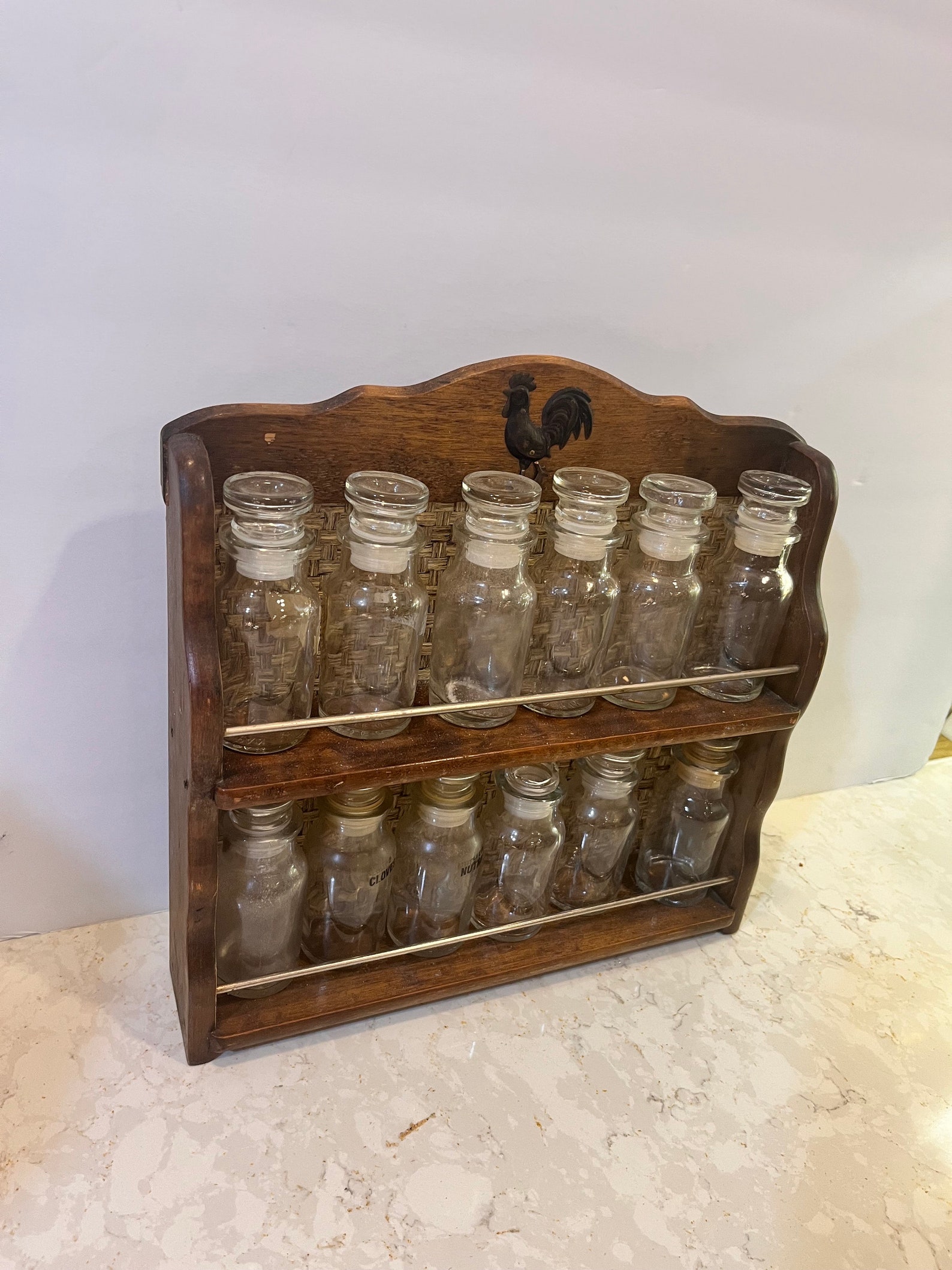 Vintage Apothecary Jar Spice Rack Vintage 60s 70s - Etsy