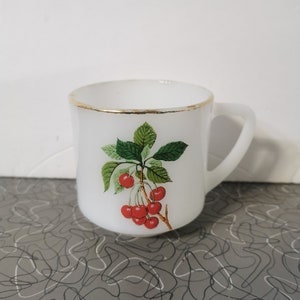 RARE Federal Glass Cherries Mug