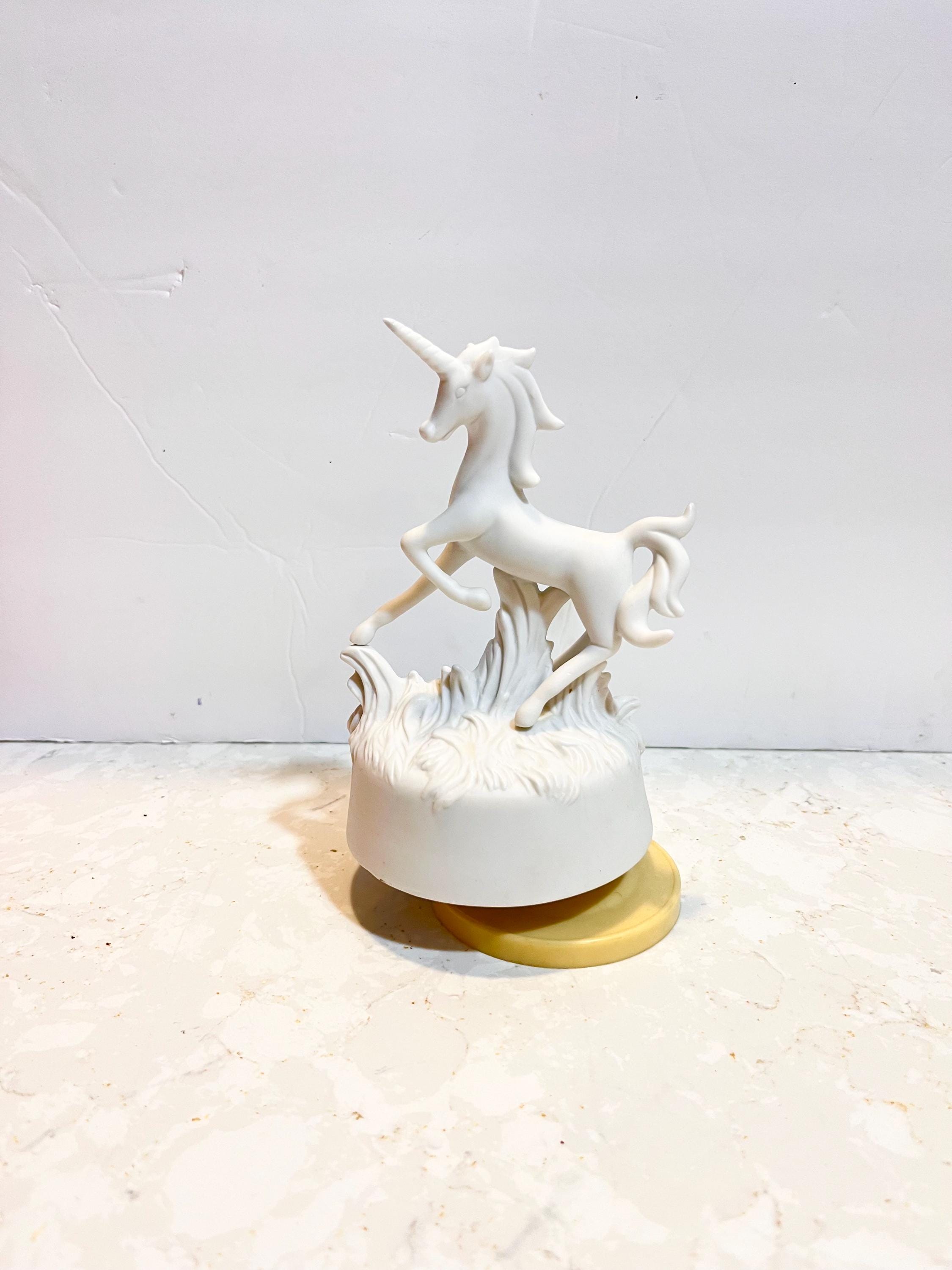 Vintage Porcelain Unicorn Music Box - Etsy Canada