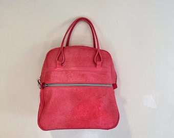 1960s Pink Carry on Bag Pink Vintage Pink Gym Bag Vintage Retro