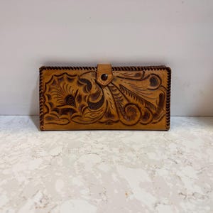 Punzierte Leder-Kupplungs-Geldbörse Hand punzierte Kupplungsbrieftasche-Kupplungsgeldbeutel