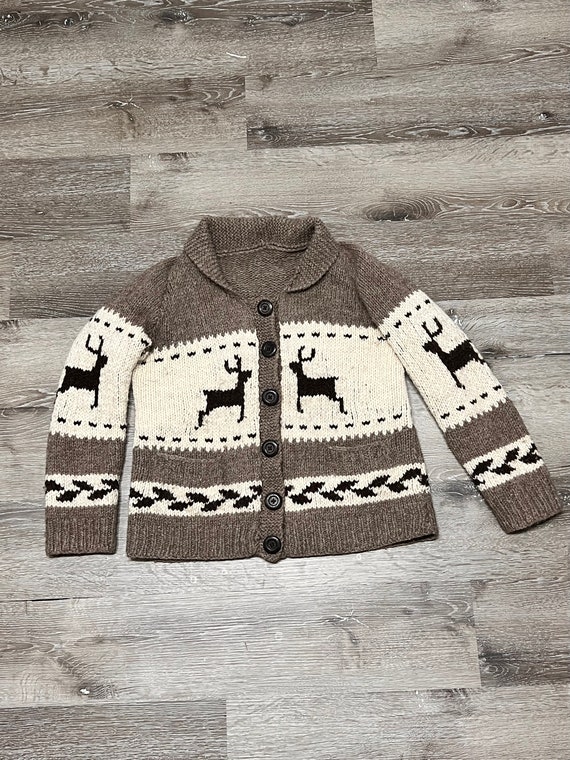 Vintage Petite Cowichan Sweater Vintage Ladies Co… - image 1