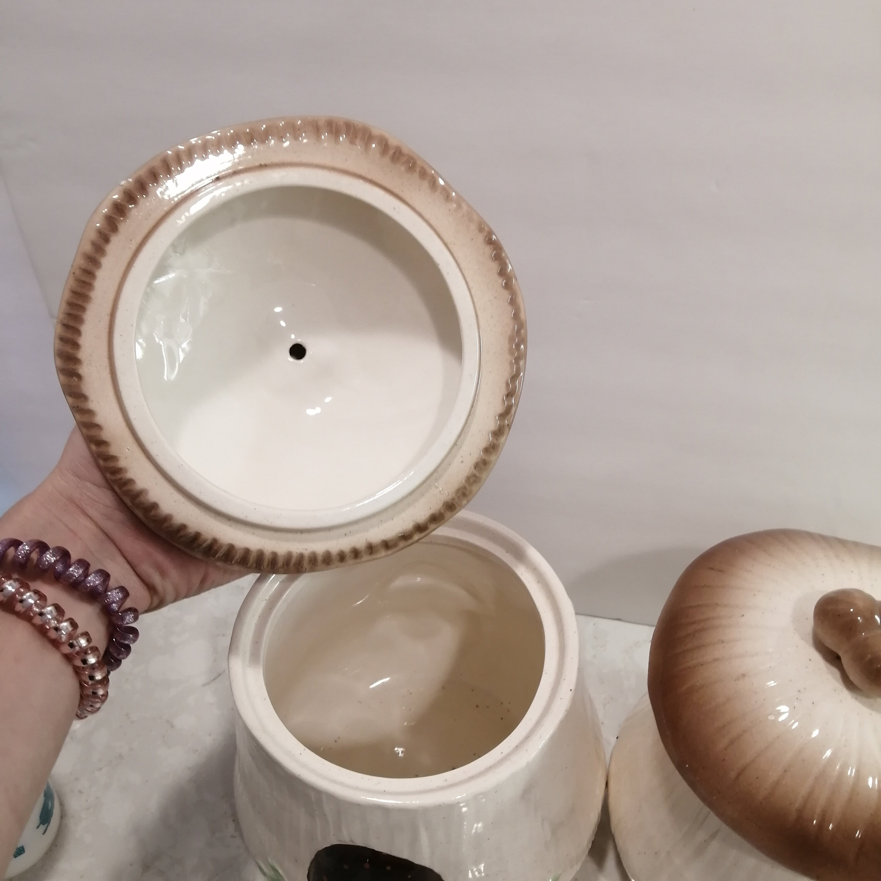 Vintage Mushroom Canister Set Ceramic - Etsy