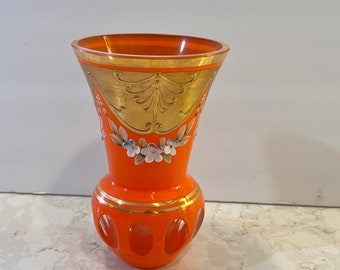 Bohemian Czech Glass Vase