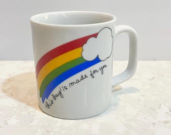 Vintage Tainbow-mugg Den här dagen gjordes för dig