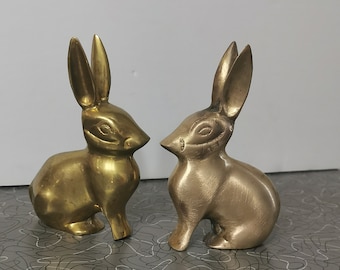 Gold Brass Henri Hare Ornament Single Rabbit Antique Metal Room Decoration