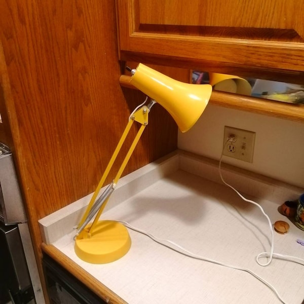 Vintage Sunny Yellow Luxo Lamp Architect lamp Drafting LampMid Century Modern