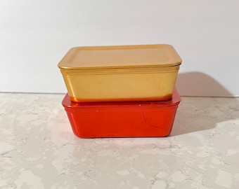 Vintage Anodized Aluminum Food Storage Container Refrigerator Dishes