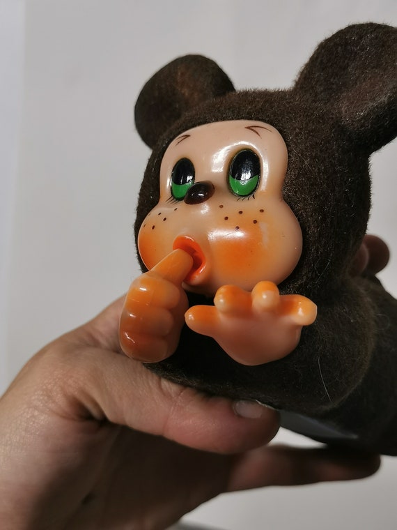 RARE Monchichi Style Thumb Sucker Doll Bank Cute Kawaii Fairy Kei