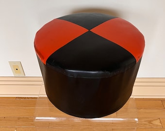 Mid Century 1980s Ottoman Pouf Mod Ottoman vintage