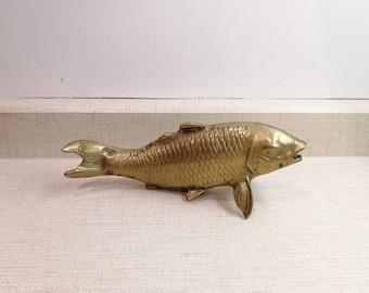 Vintage Brass Carp Koi Fish Solid Heavy Brass - Etsy