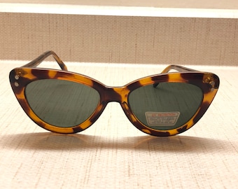 Vintage Cat Eye-zonnebril NOS Mod Cateye Vintage-zonnebril Tortoise Lucite