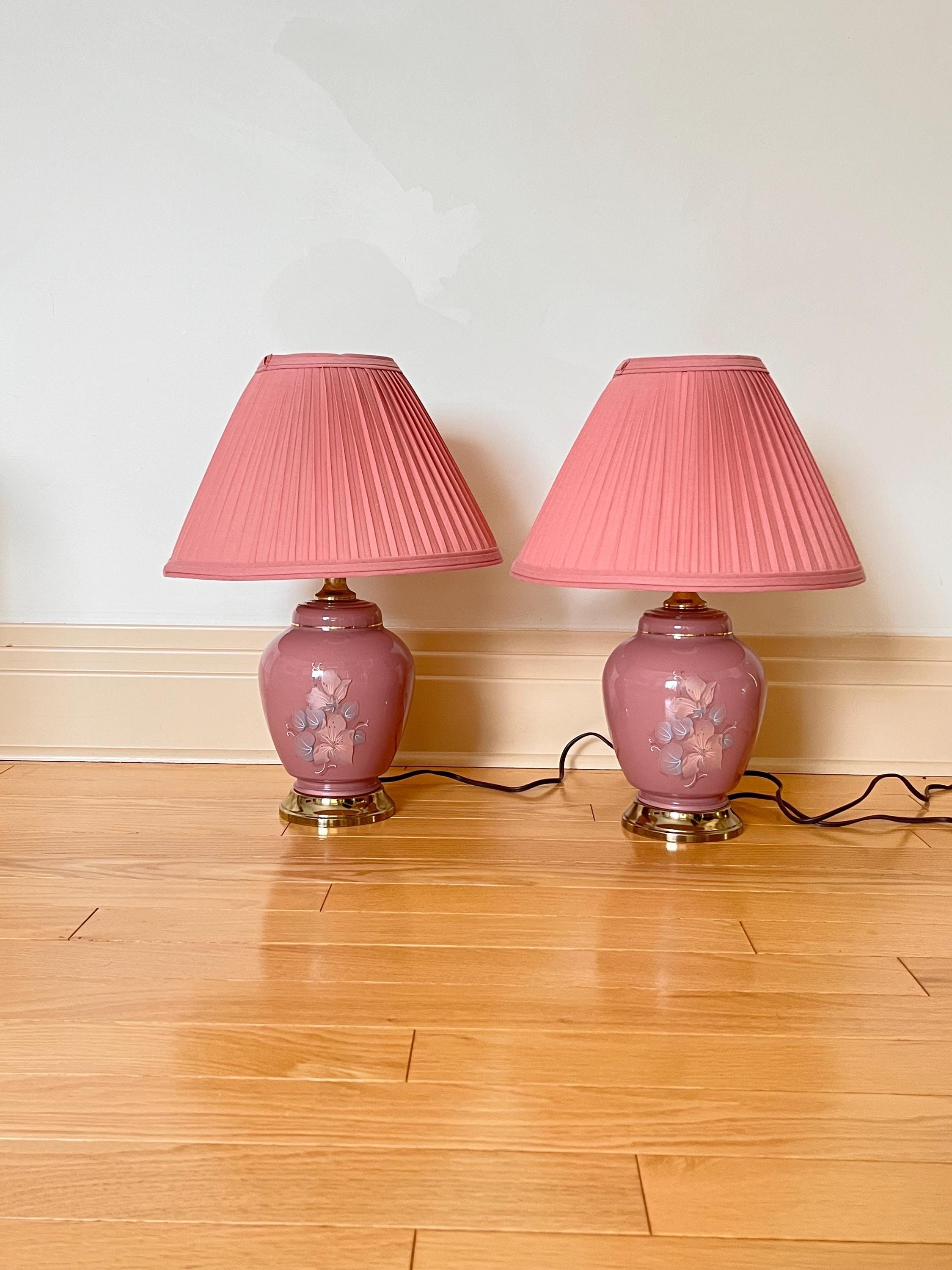 その他 80s pink lamp Art Deco Revival Lamps Dusty Pink Lamp Pair 1980s - Etsy