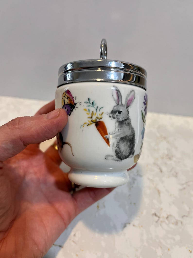 Vintage Royal Worcester Egg Coddler A Skippety Tale With Bunny!! image 4
