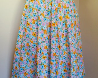 Vintage Floral A Line Skirt