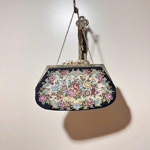 Vintage Tapestry Clutch Purse