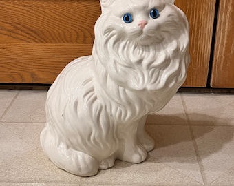 Life Size Ceramic Cat Tall Ceramic Cat Persian Giant Cat Kitsch cute Huge