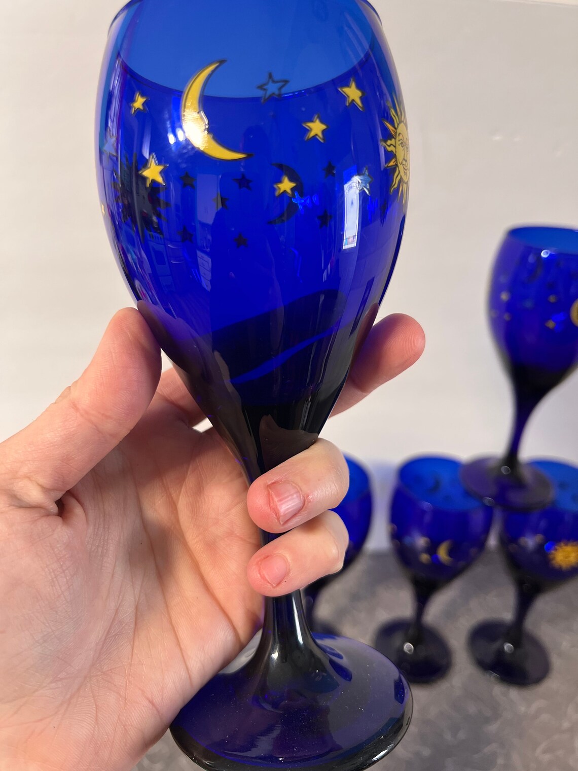 Vintage Libbey Celestial Wine Glasses RARE Etsy