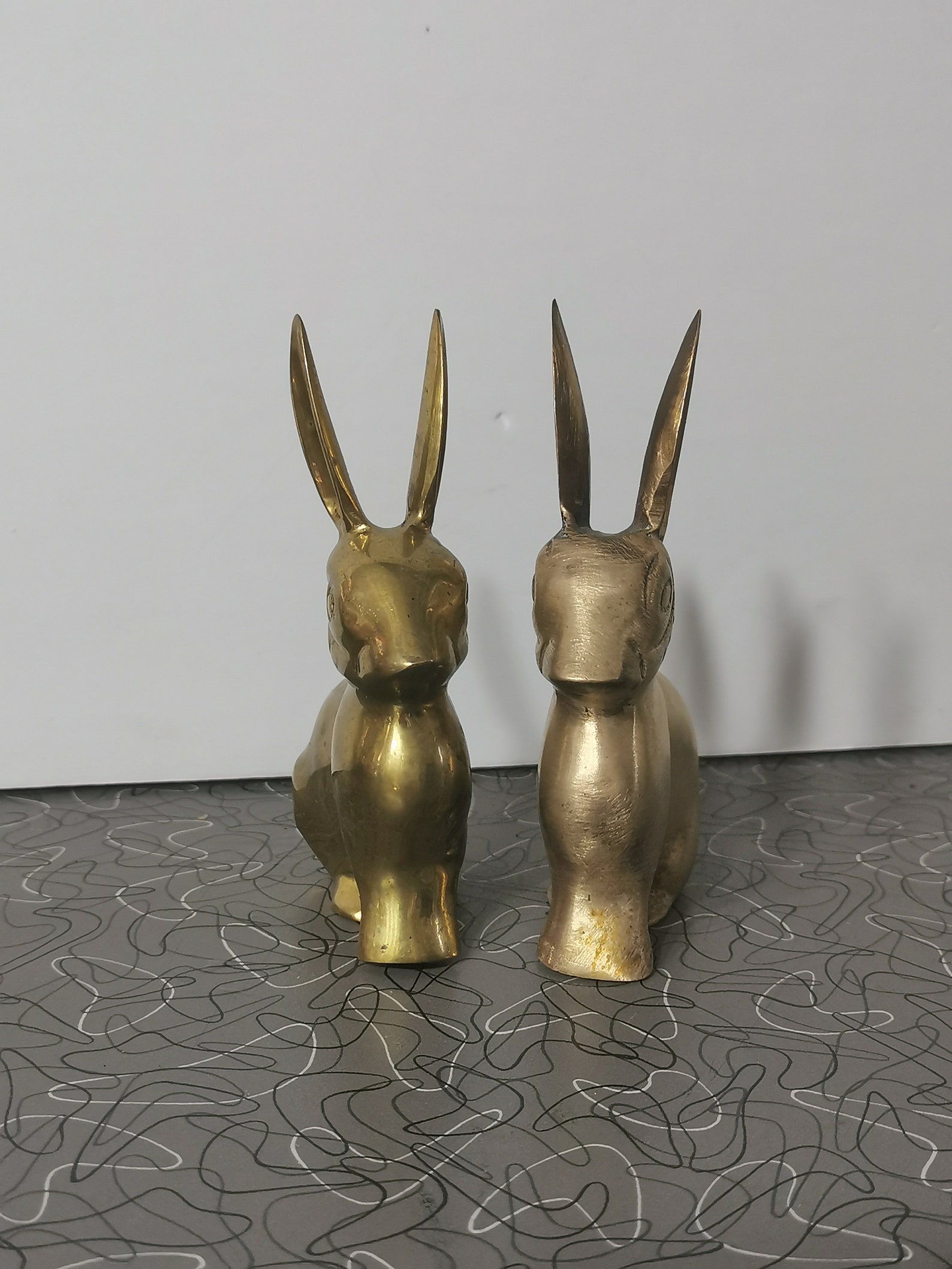 Vintage Brass Bunny Brass Rabbit Decor Etsy