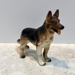 Vintage German Shepherd Digurine Large Japan