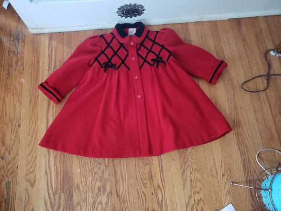 Vintage wool princess coat for girls