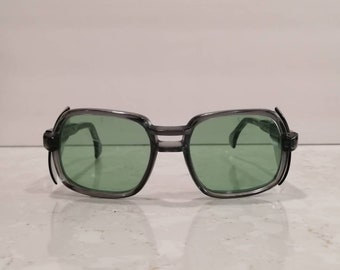 Vintage 1970's England Safety Glasses Green Lenses Retro Safety Glasses Vintage Safety Glasses