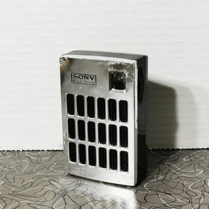 Vintage Small Silver Sony Transistor Radio